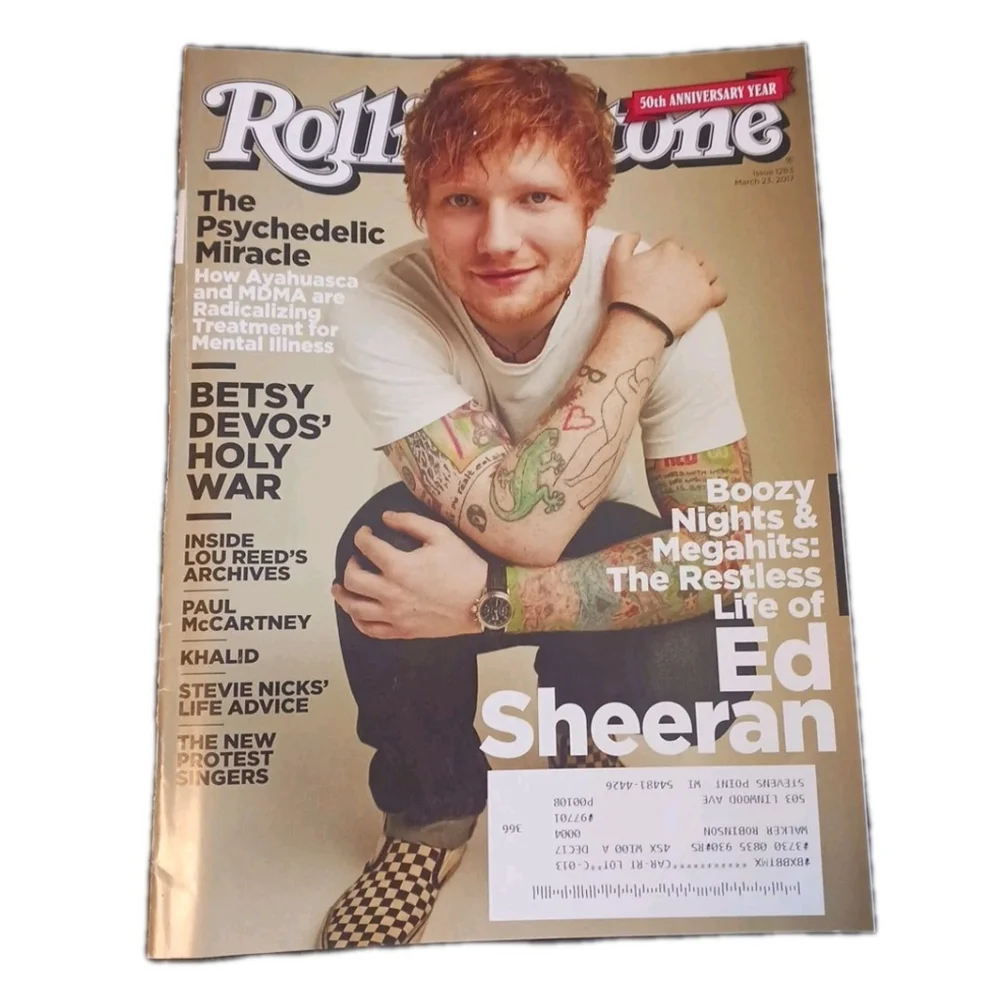 Rolling Stone Magazine March 2017 Ed Sheeran Lou Reed Khalid